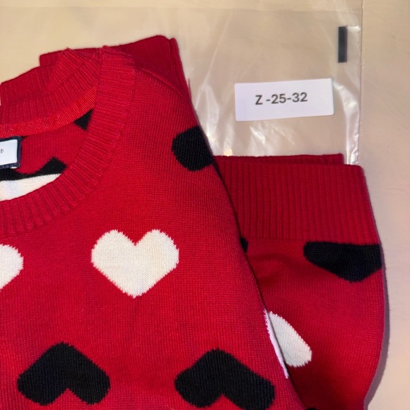 Charter Club Petite Red Heart Pattern Sweater Petite P/L - Picture 6 of 6